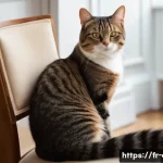 고양이 언어 이해하기 - A detailed close-up of a domestic cat communicating through body language: the cat&rsquo;s tail is held up...